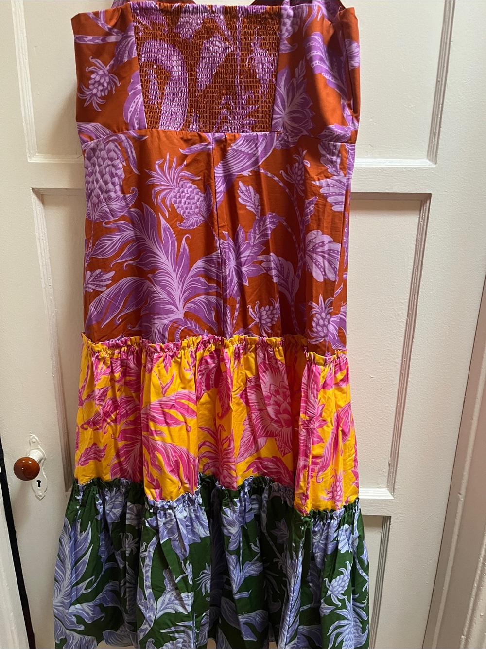 Farm Rio Tiered Tropical Swing midi Dress size XL NEW - Picture 2 of 10